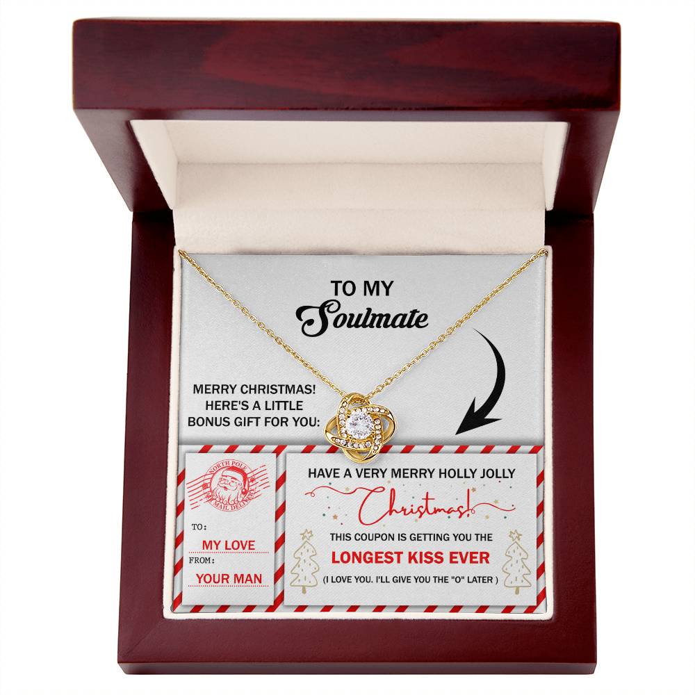 Gift for Soulmate - Christmas Coupon - Love Knot Pendant Necklace - Mallard Moon Gift Shop