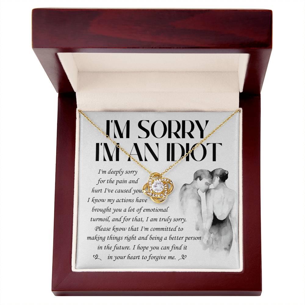 Apology Gift for Girlfriend, Wife, Soulmate - Sorry, Emotional Turmoil - Love Knot Pendant Necklace - Mallard Moon Gift Shop