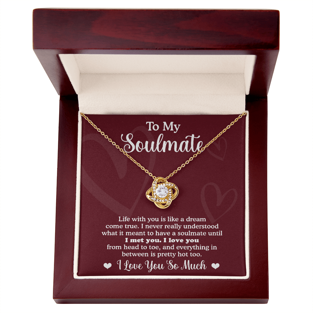 Gift for Soulmate - Life With You Is Like a Dream - Love Knot Necklace - Mallard Moon Gift Shop