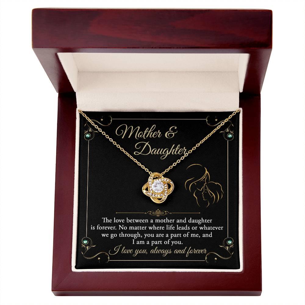 Mother and Daughter- You are a Part Of Me and I am a Part of You Love Knot Necklace - Mallard Moon Gift Shop