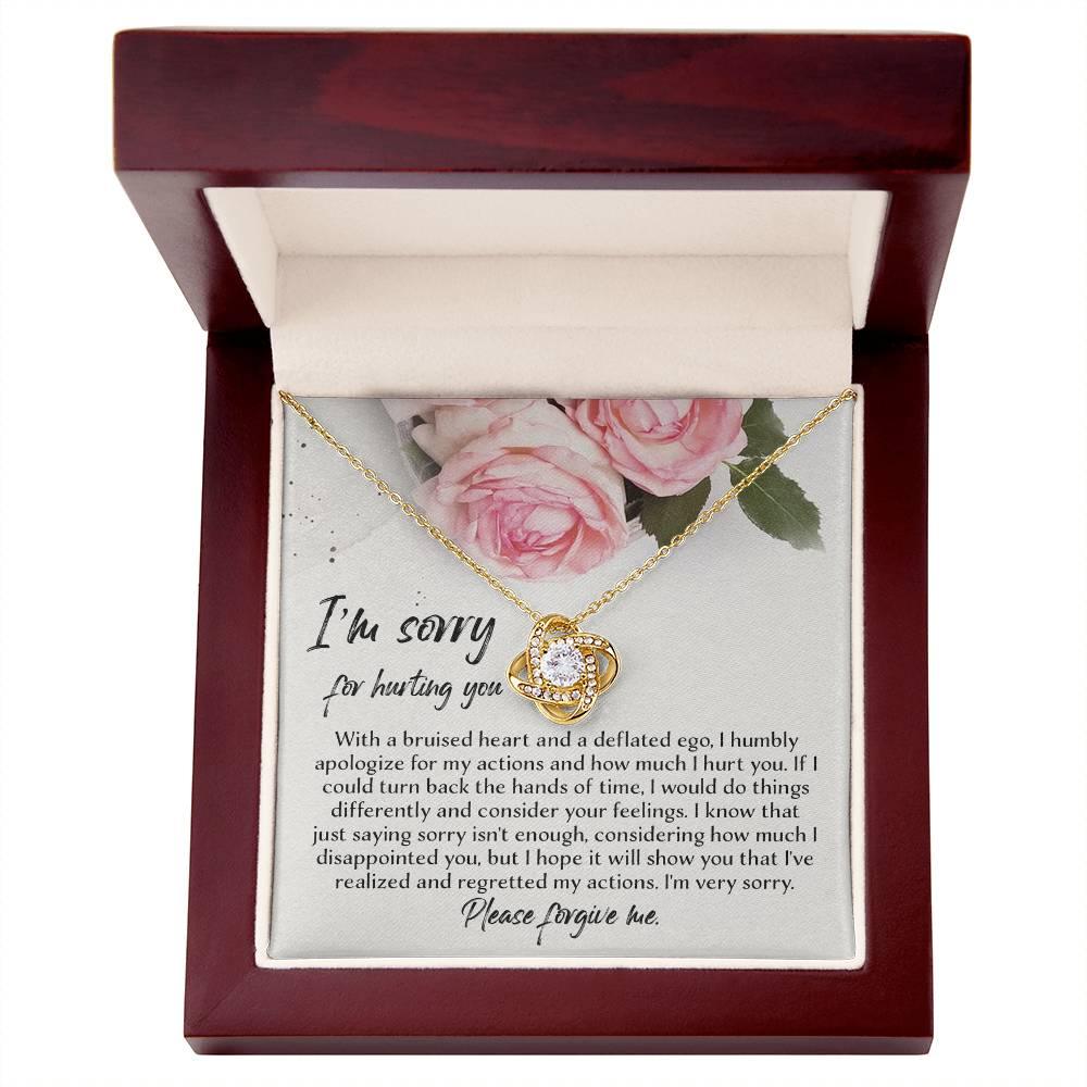 Apology Gift - Sorry, Regretted My Actions - Love Knot Pendant Necklace - Mallard Moon Gift Shop