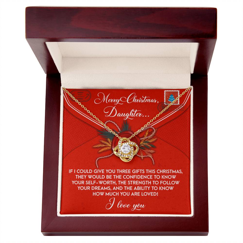 Gift for Daughter - This Christmas - Love Knot Pendant Necklace - Mallard Moon Gift Shop