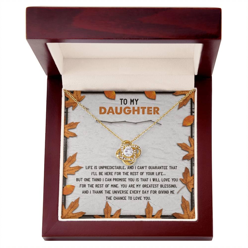Daughter - My Greatest Blessing - Love Knot Pendant Necklace - Mallard Moon Gift Shop