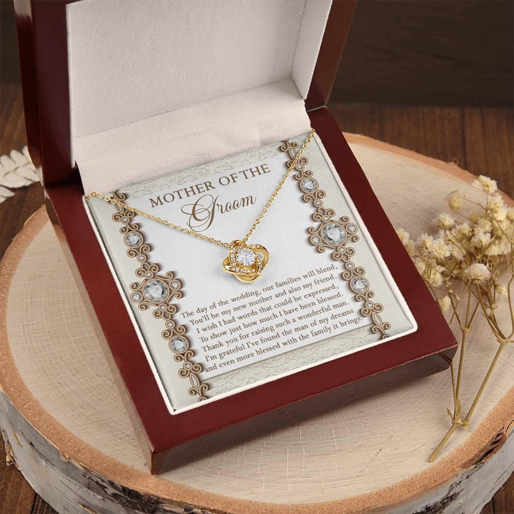 Mother of the Groom Gift New Mother and Friend Love Knot Pendant Necklace - Mallard Moon Gift Shop