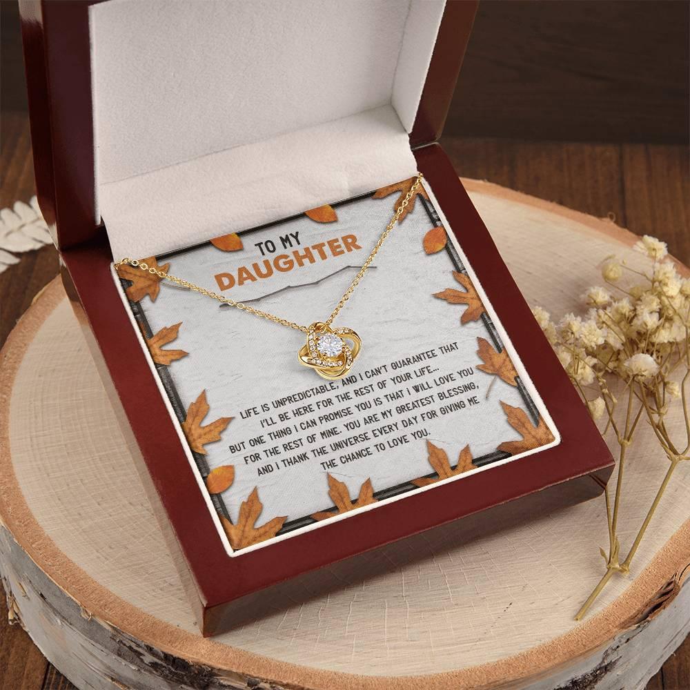 Daughter - My Greatest Blessing - Love Knot Pendant Necklace - Mallard Moon Gift Shop