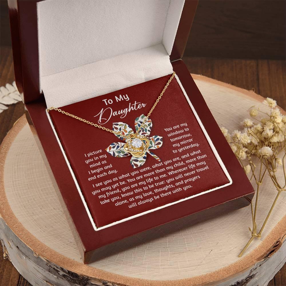 Gift for Daughter - To Be True - Love Knot Pendant Necklace - Mallard Moon Gift Shop