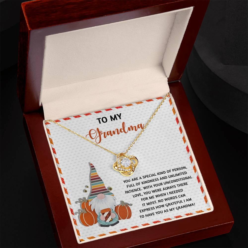 Gift for Grandma - Needed It Most - Love Knot Pendant Necklace - Mallard Moon Gift Shop