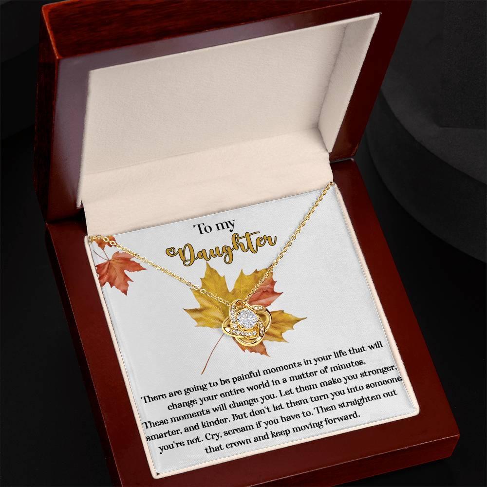 Gift for Daughter - Make You Stronger - Love Knot Pendant Necklace - Mallard Moon Gift Shop