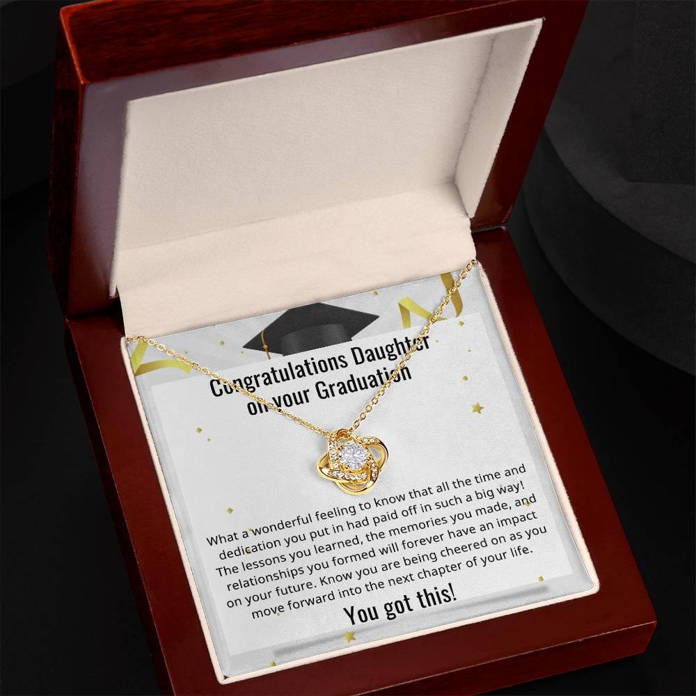 Daughter Congratulations on your Graduation You Got This Love Knot Pendant Necklace - Mallard Moon Gift Shop