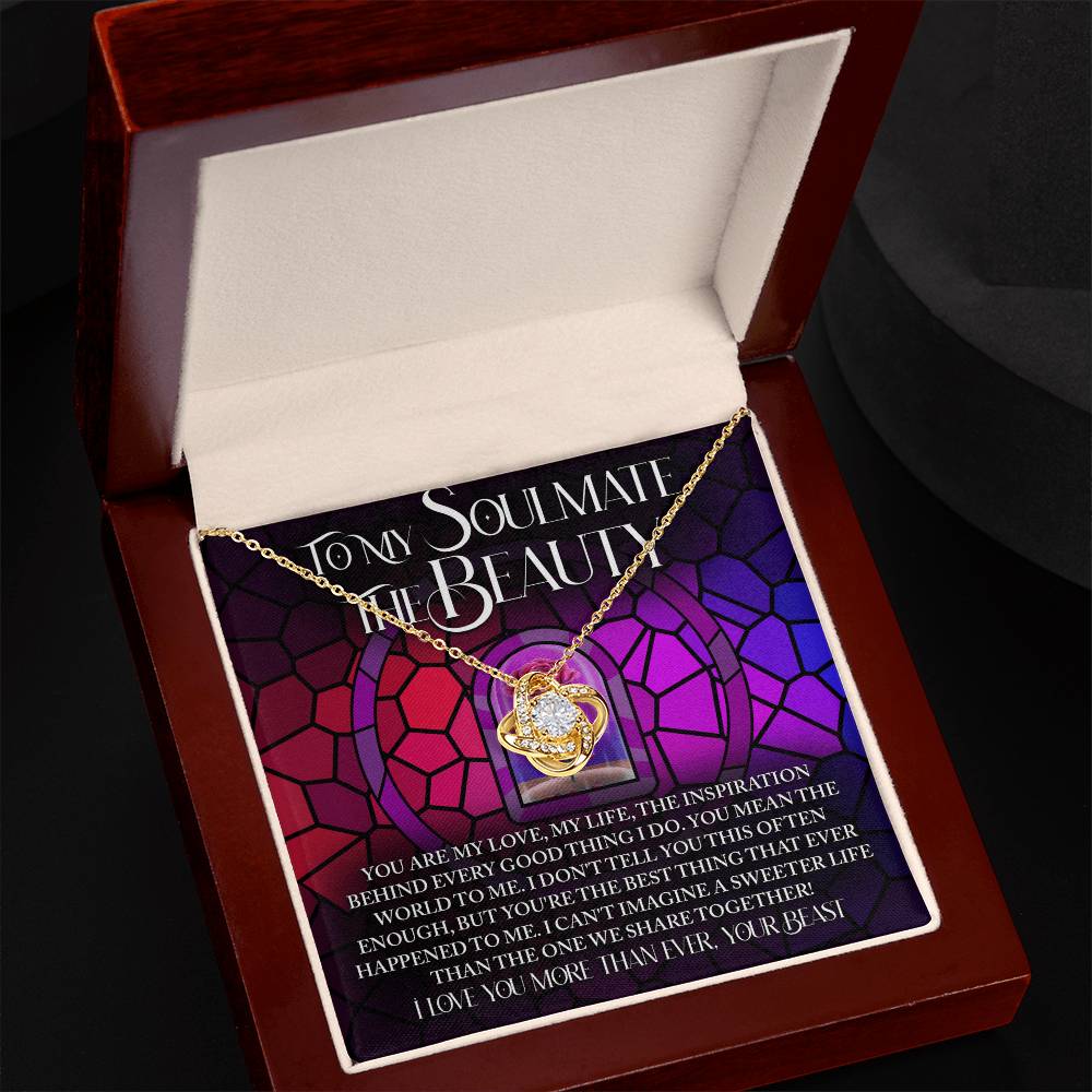 To My Soulmate: The Beauty - Love Knot Necklace – A Romantic Gift Inspired by Timeless Love and Devotion - Mallard Moon Gift Shop