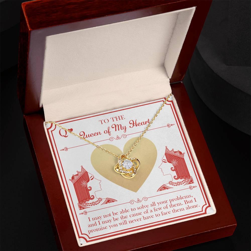 Wife Wedding Day Gift - The Queen - Love Knot Pendant Necklace - Mallard Moon Gift Shop