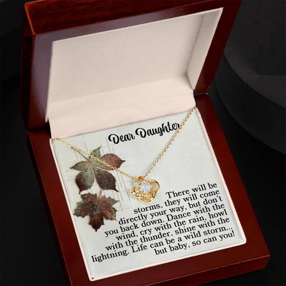Gift for Daughter - With The Thunder - Love Knot Pendant Necklace - Mallard Moon Gift Shop