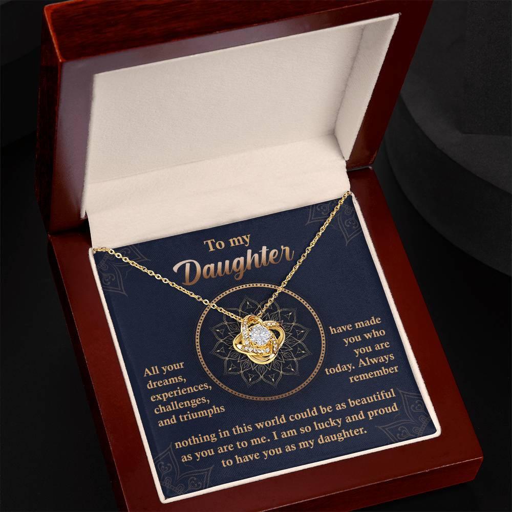Daughter Gift -All Your Dreams Love Knot Pendant Necklace - Mallard Moon Gift Shop
