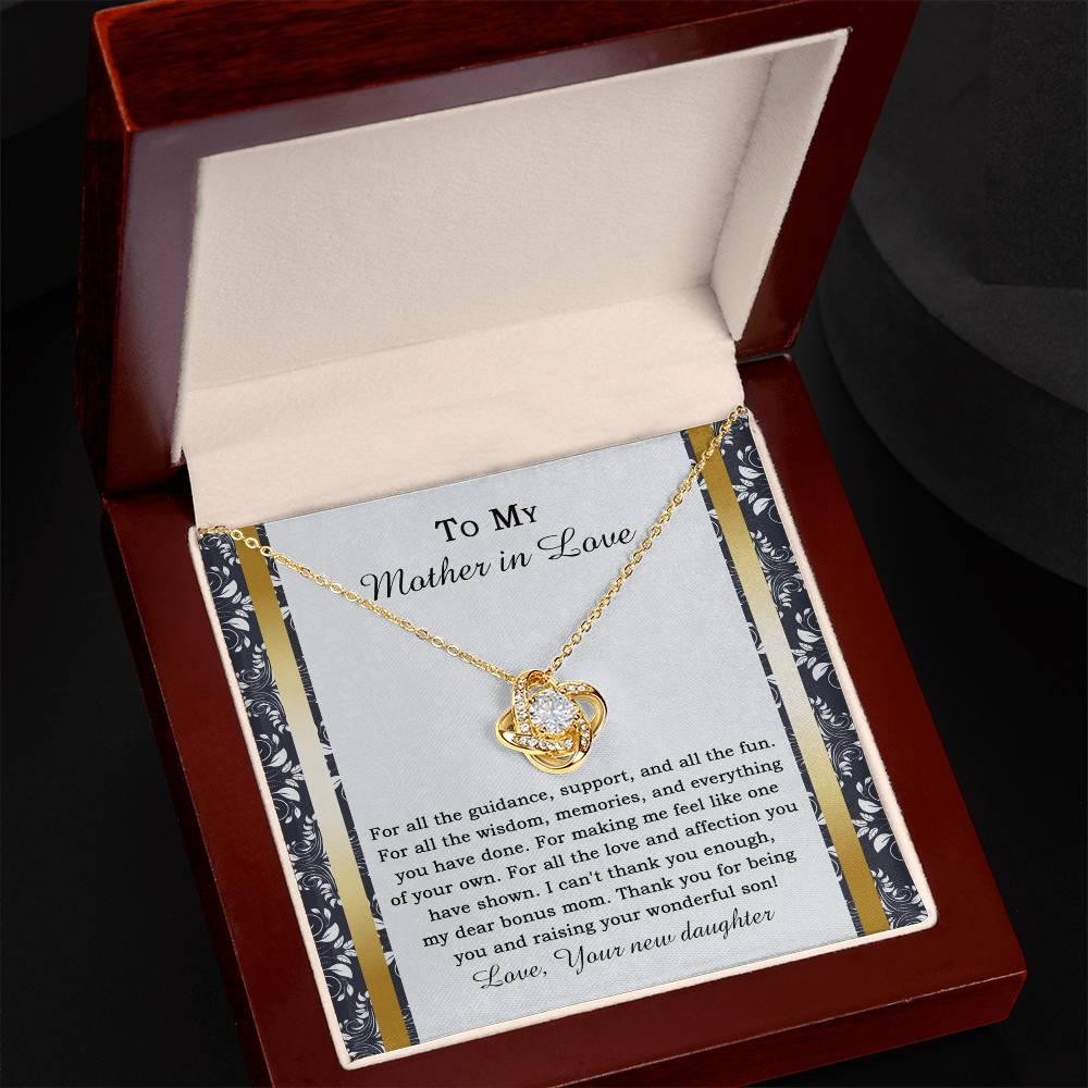 Mother-in-law Wedding Day Gift - One Of Your Own - Love Knot Pendant Necklace - Mallard Moon Gift Shop
