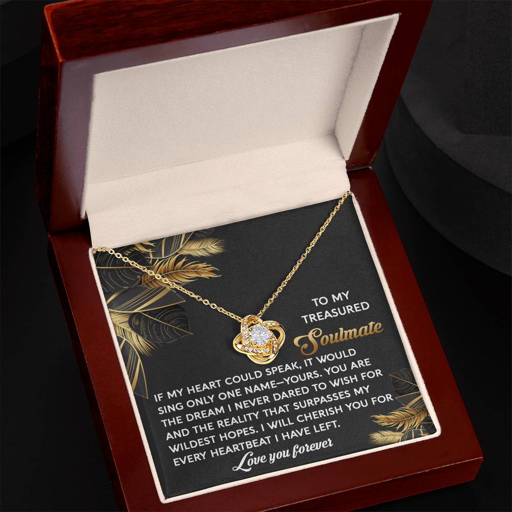 Romantic Anniversary, Valentine's Day Gift for Soulmate, Wife, Girlfriend - Wildest Hopes- Love Knot Pendant Necklace - Mallard Moon Gift Shop