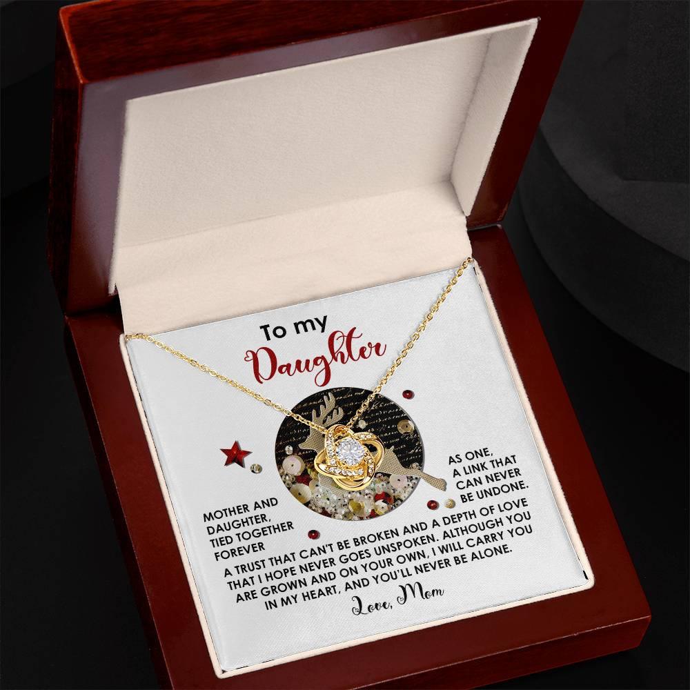 Gift for Daughter - Forever As One - Love Knot Pendant Necklace - Mallard Moon Gift Shop