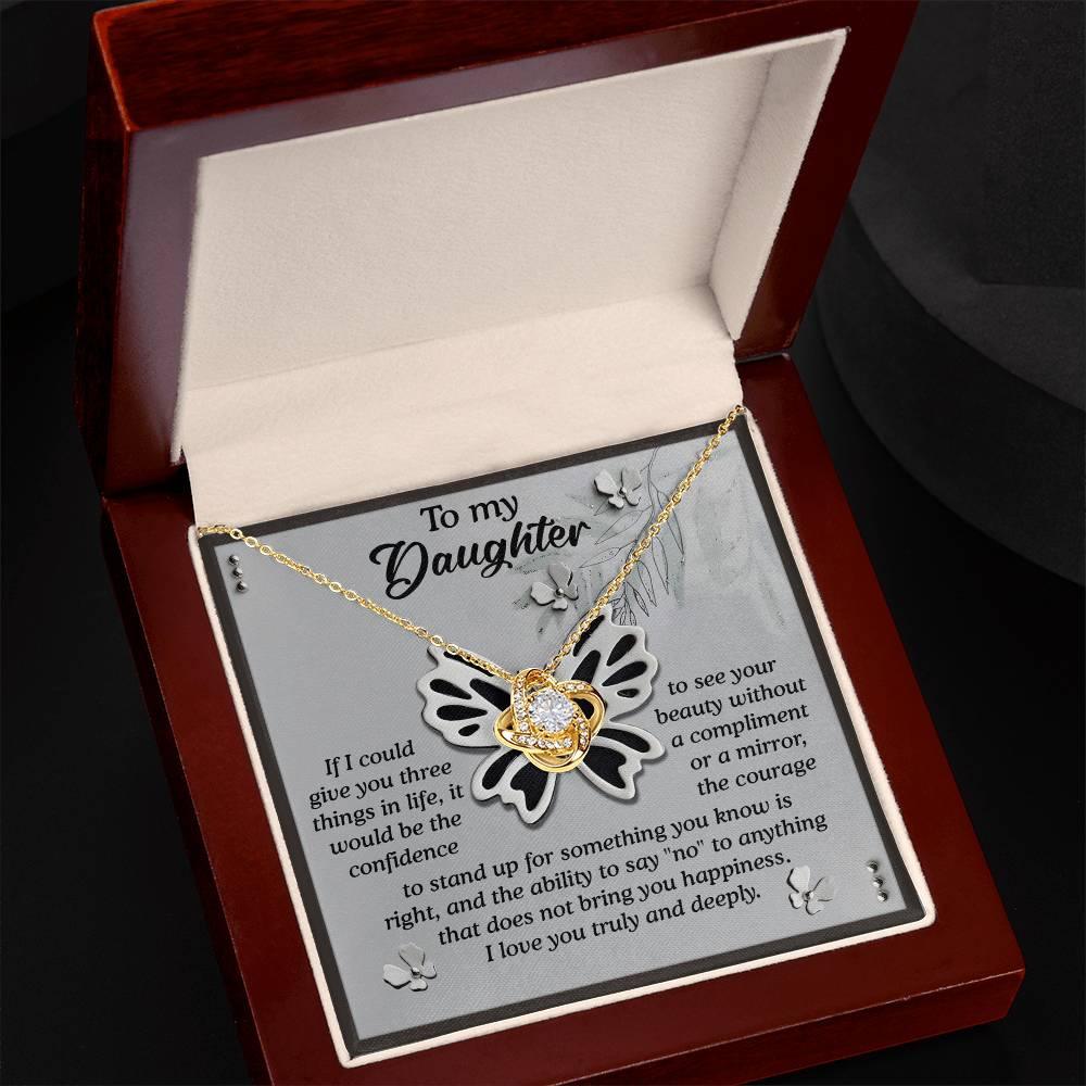 Gift for Daughter - See Your Beauty - Love Knot Pendant Necklace - Mallard Moon Gift Shop