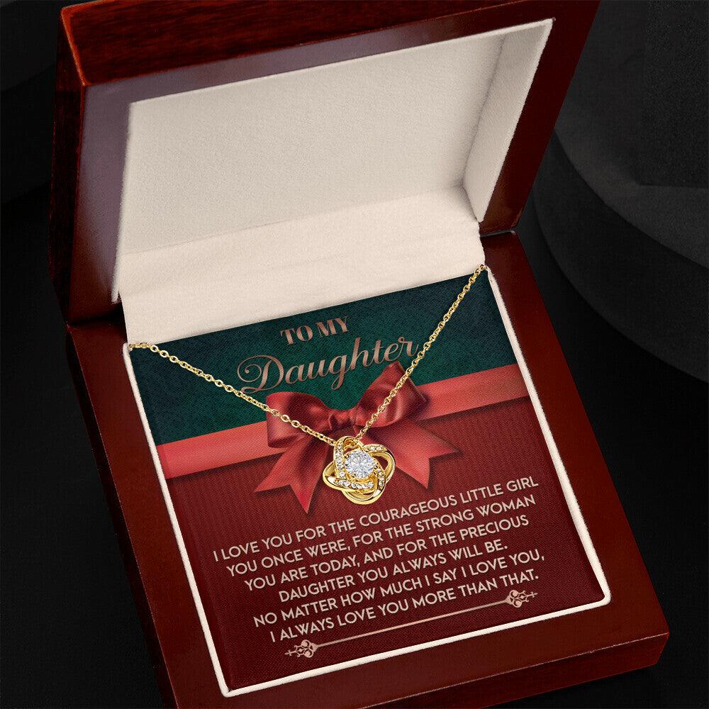 Gift for Daughter - Always Will Be - Love Knot Pendant Necklace - Mallard Moon Gift Shop