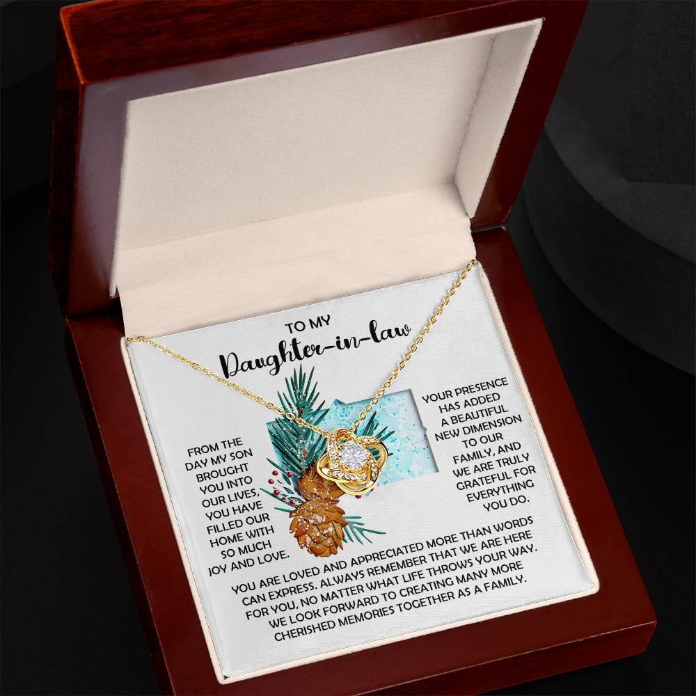 Gift for Daughter-in-Law - Here For You - Love Knot Pendant Necklace - Mallard Moon Gift Shop