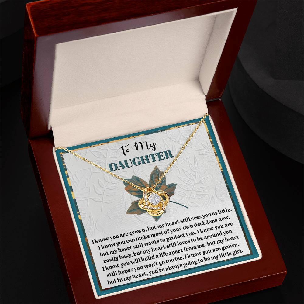 Gift for Daughter - Go Too Far - Love Knot Pendant Necklace - Mallard Moon Gift Shop