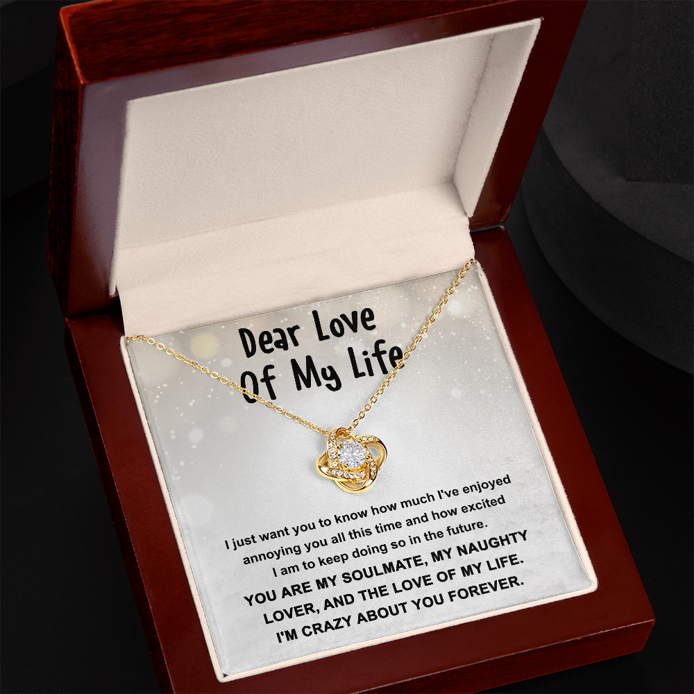 Gift for the Love of My Life, My Soulmate, My Naughty Lover - Love Knot Necklace - Mallard Moon Gift Shop