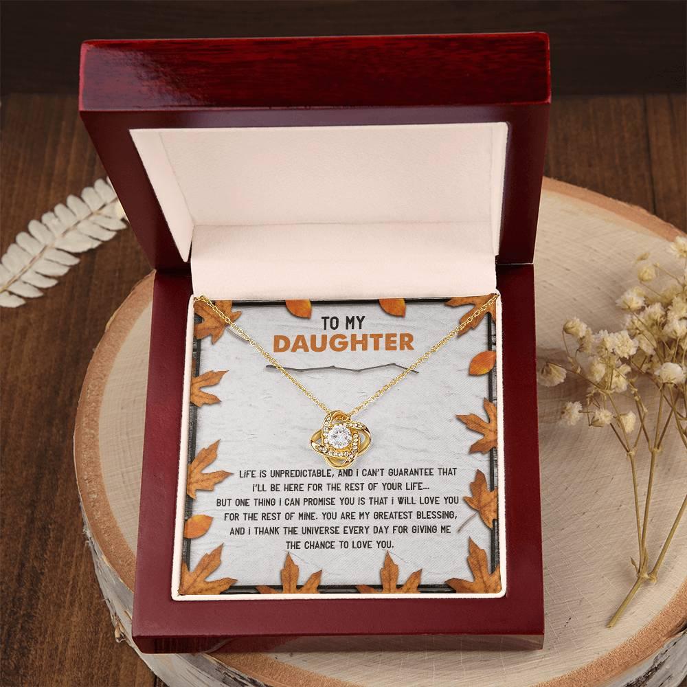 Daughter - My Greatest Blessing - Love Knot Pendant Necklace - Mallard Moon Gift Shop