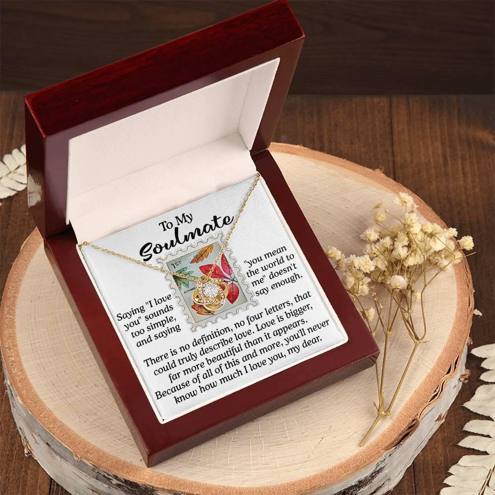 Gift for Soulmate - Far More Beautiful - Love Knot Pendant Necklace - Mallard Moon Gift Shop