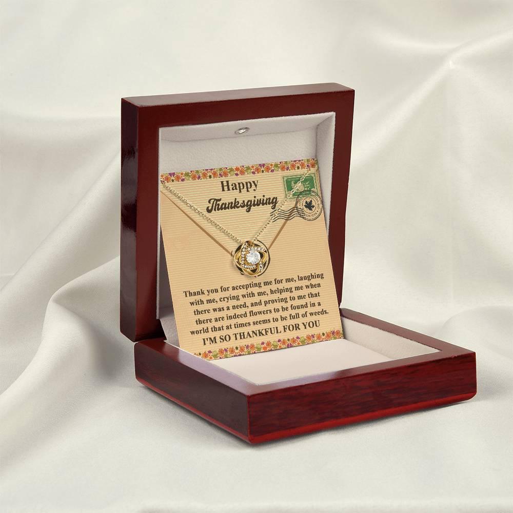 Gift for Thanksgiving - Proving To Me - Love Knot Pendant Necklace - Mallard Moon Gift Shop