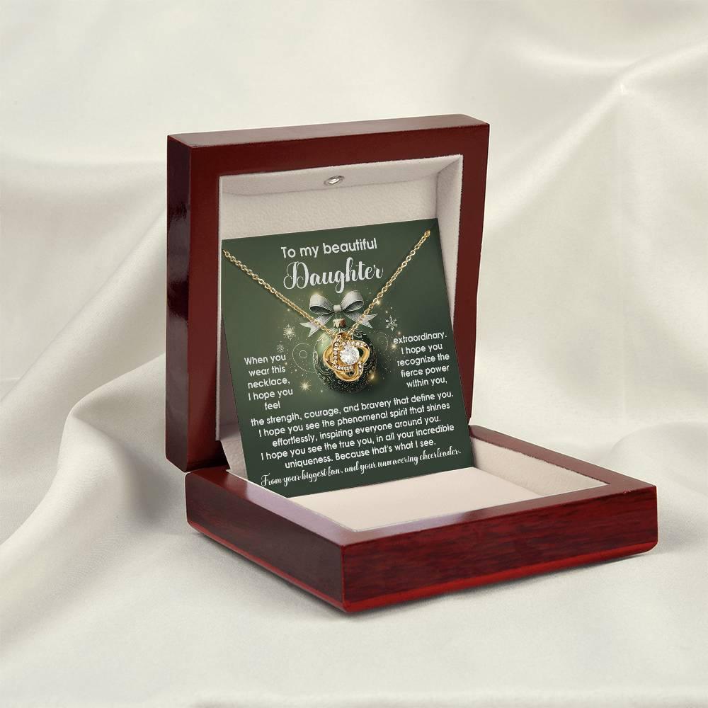 Gift for Daughter - Incredible Uniqueness - Love Knot Pendant Necklace - Mallard Moon Gift Shop