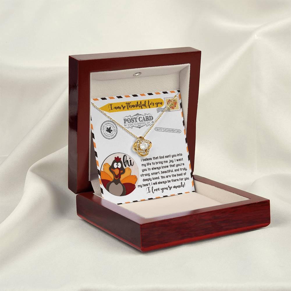 Gift for Thanksgiving - The Beat - Love Knot Pendant Necklace - Mallard Moon Gift Shop