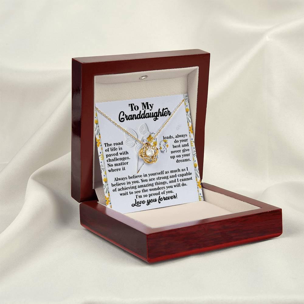 Gift for Granddaughter - On Your Dreams - Love Knot Pendant Necklace - Mallard Moon Gift Shop