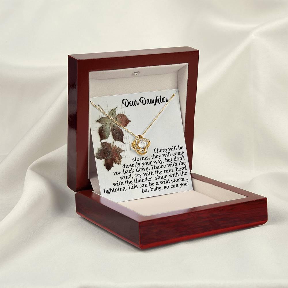 Gift for Daughter - With The Thunder - Love Knot Pendant Necklace - Mallard Moon Gift Shop