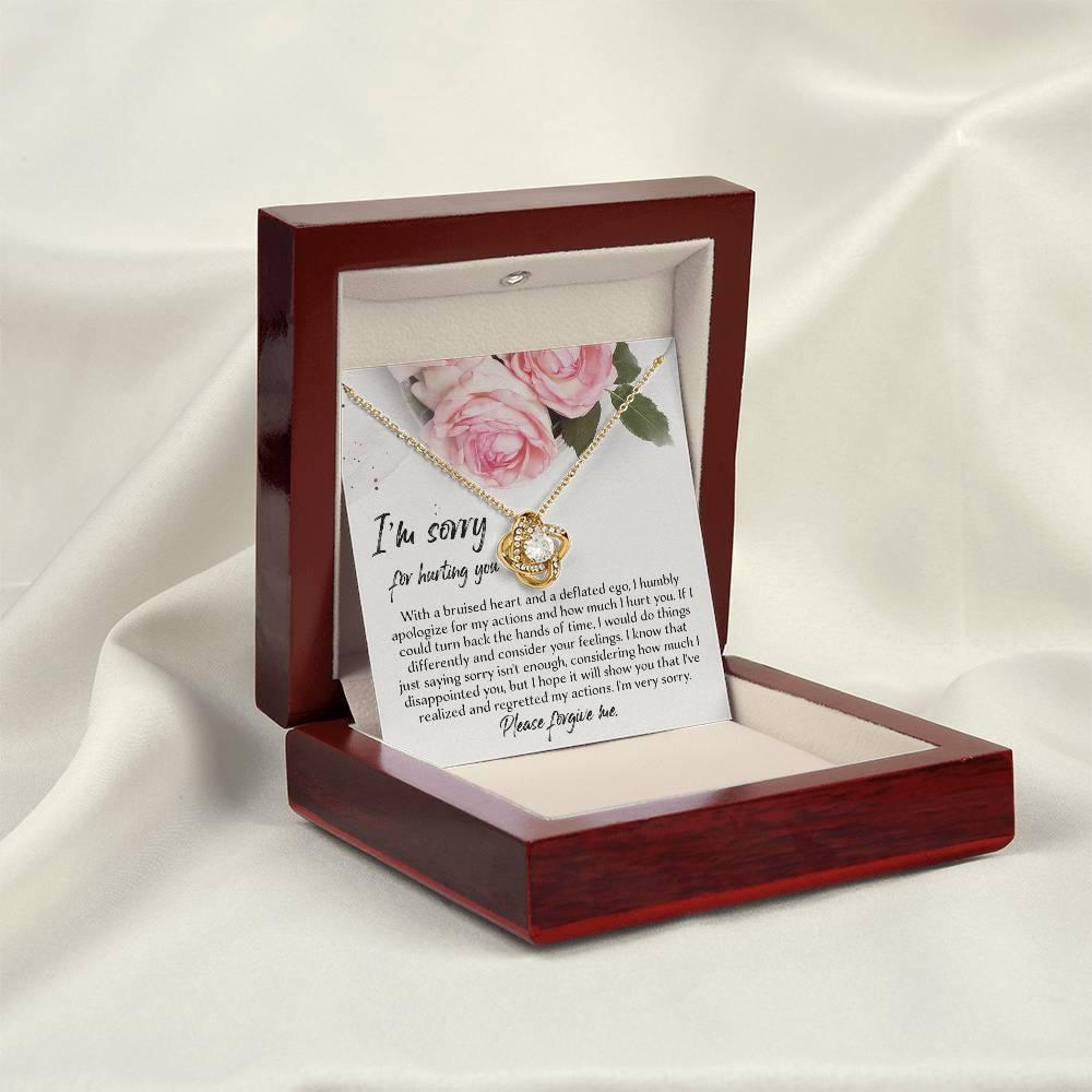 Apology Gift - Sorry, Regretted My Actions - Love Knot Pendant Necklace - Mallard Moon Gift Shop