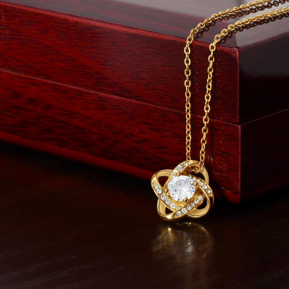 Daughter - Grown Brighter - Love Knot Pendant Necklace - Mallard Moon Gift Shop