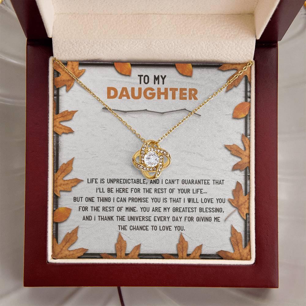 Daughter - My Greatest Blessing - Love Knot Pendant Necklace - Mallard Moon Gift Shop