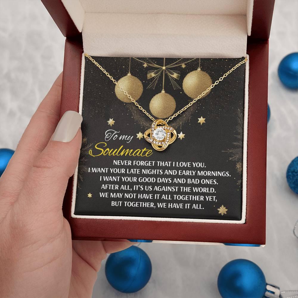 Gift for Soulmate - Have It All - Love Knot Pendant Necklace - Mallard Moon Gift Shop