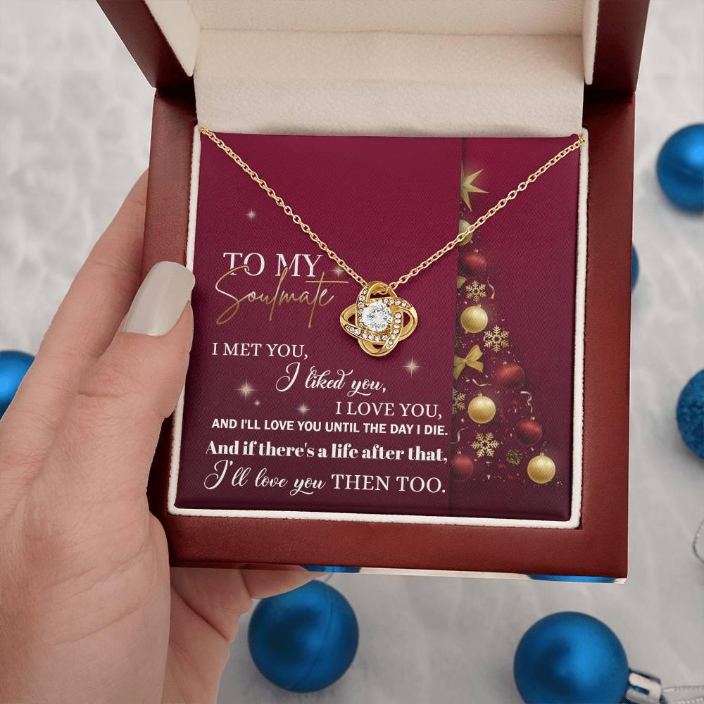 Gift for Soulmate - Love You Then - Love Knot Pendant Necklace - Mallard Moon Gift Shop