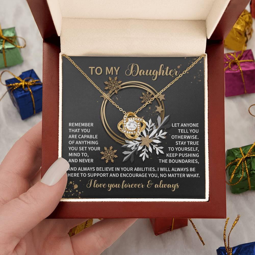 Gift for Daughter - Set Your Mind - Love Knot Pendant Necklace - Mallard Moon Gift Shop