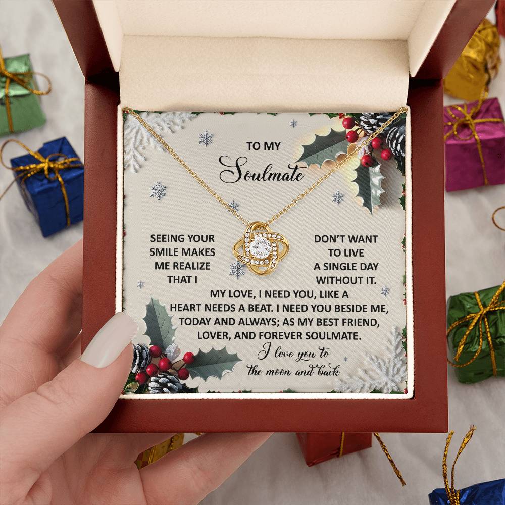 Gift for Soulmate - Forever Soulmate - Love Knot Pendant Necklace - Mallard Moon Gift Shop