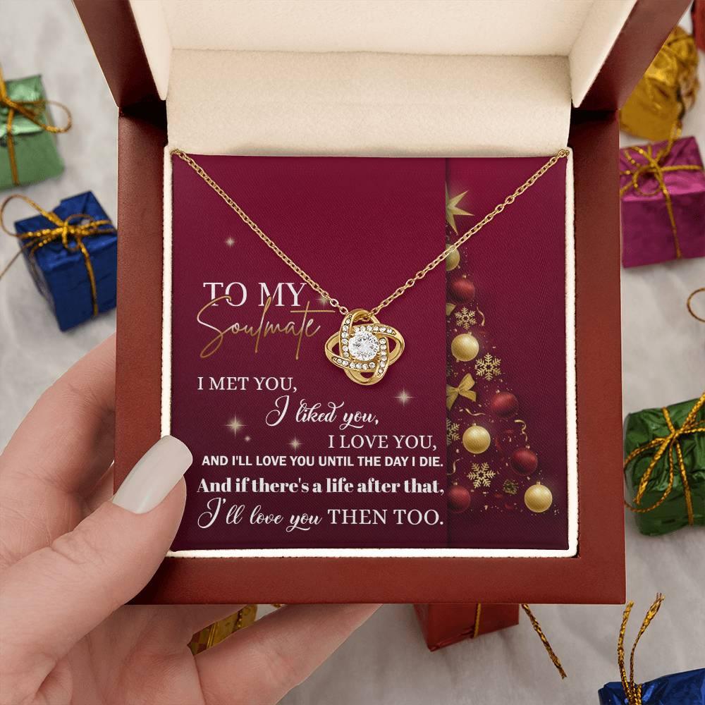 Gift for Soulmate - Love You Then - Love Knot Pendant Necklace - Mallard Moon Gift Shop