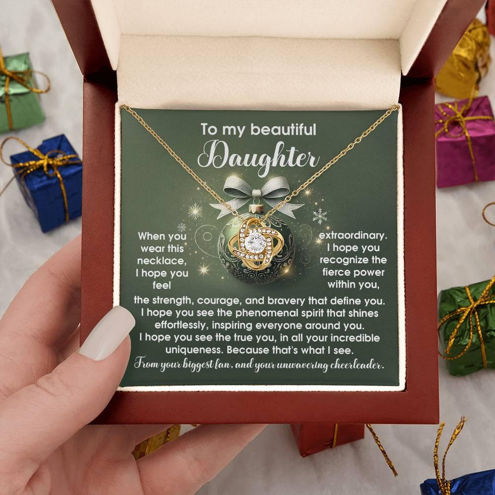 Gift for Daughter - Incredible Uniqueness - Love Knot Pendant Necklace - Mallard Moon Gift Shop