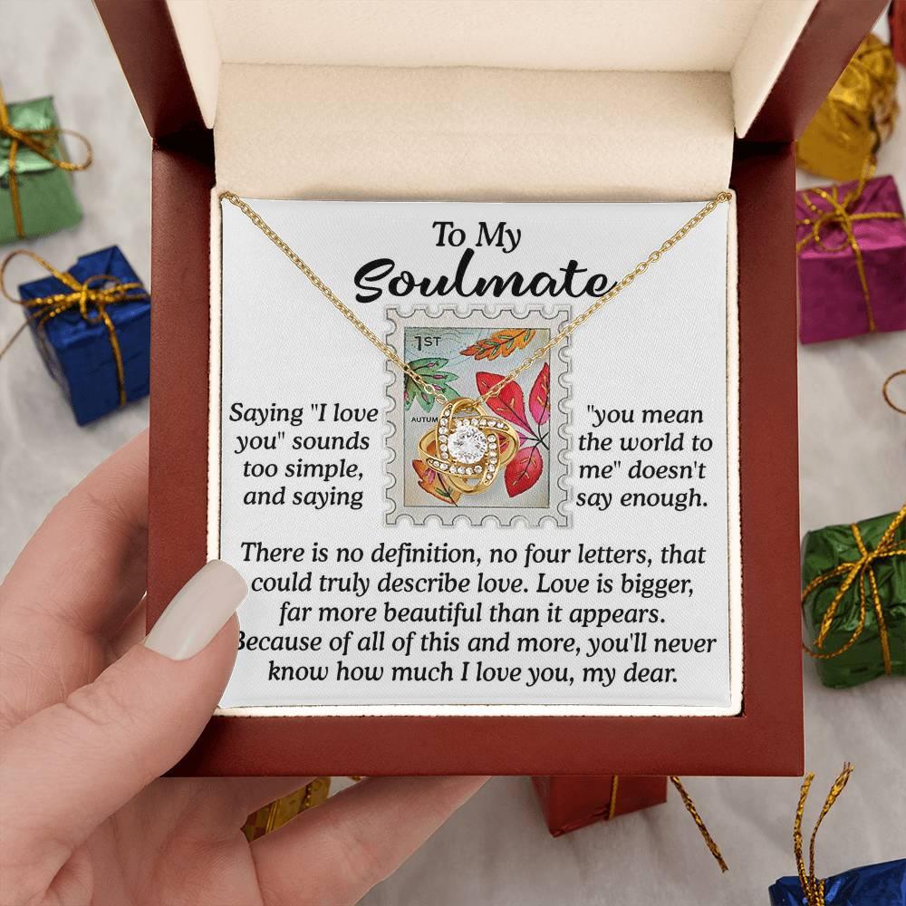 Gift for Soulmate - Far More Beautiful - Love Knot Pendant Necklace - Mallard Moon Gift Shop