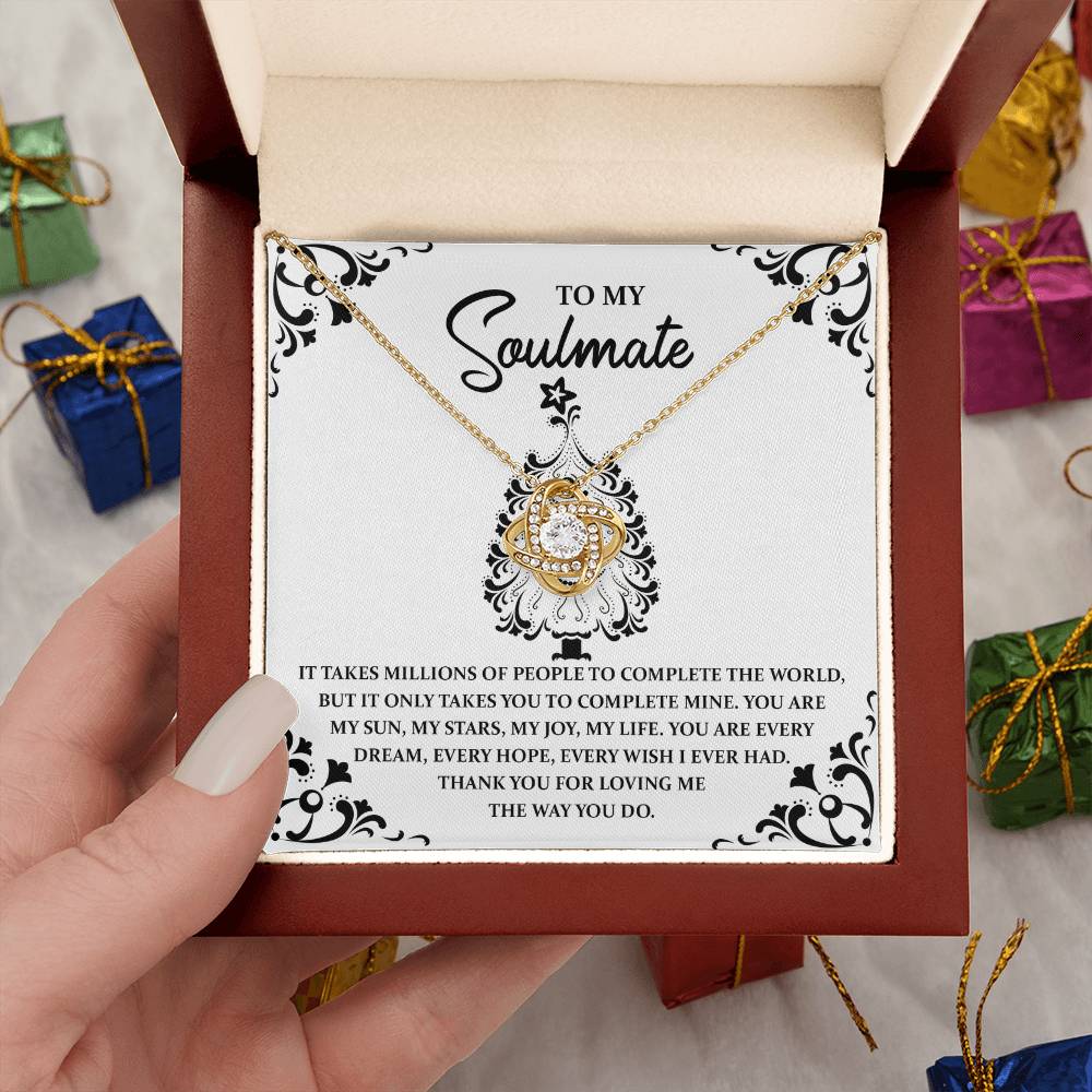 Gift for Soulmate - My Sun, Stars and Joy - Love Knot Pendant Necklace - Mallard Moon Gift Shop