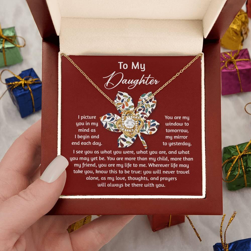 Gift for Daughter - To Be True - Love Knot Pendant Necklace - Mallard Moon Gift Shop