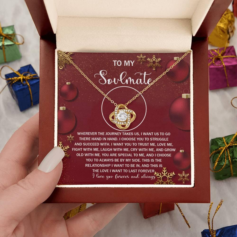 Gift for Soulmate - Journey By My Side - Love Knot Pendant Necklace - Mallard Moon Gift Shop