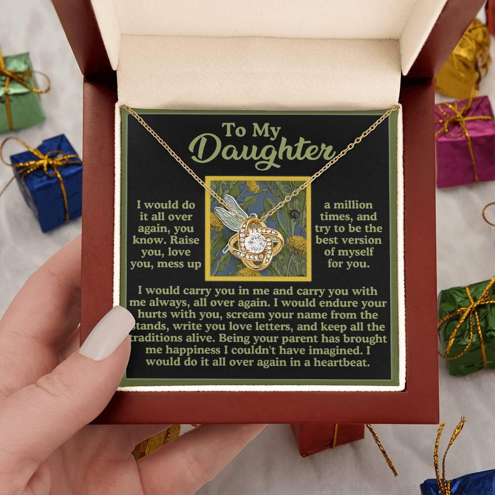 Gift for Daughter - All Over Again - Love Knot Pendant Necklace - Mallard Moon Gift Shop