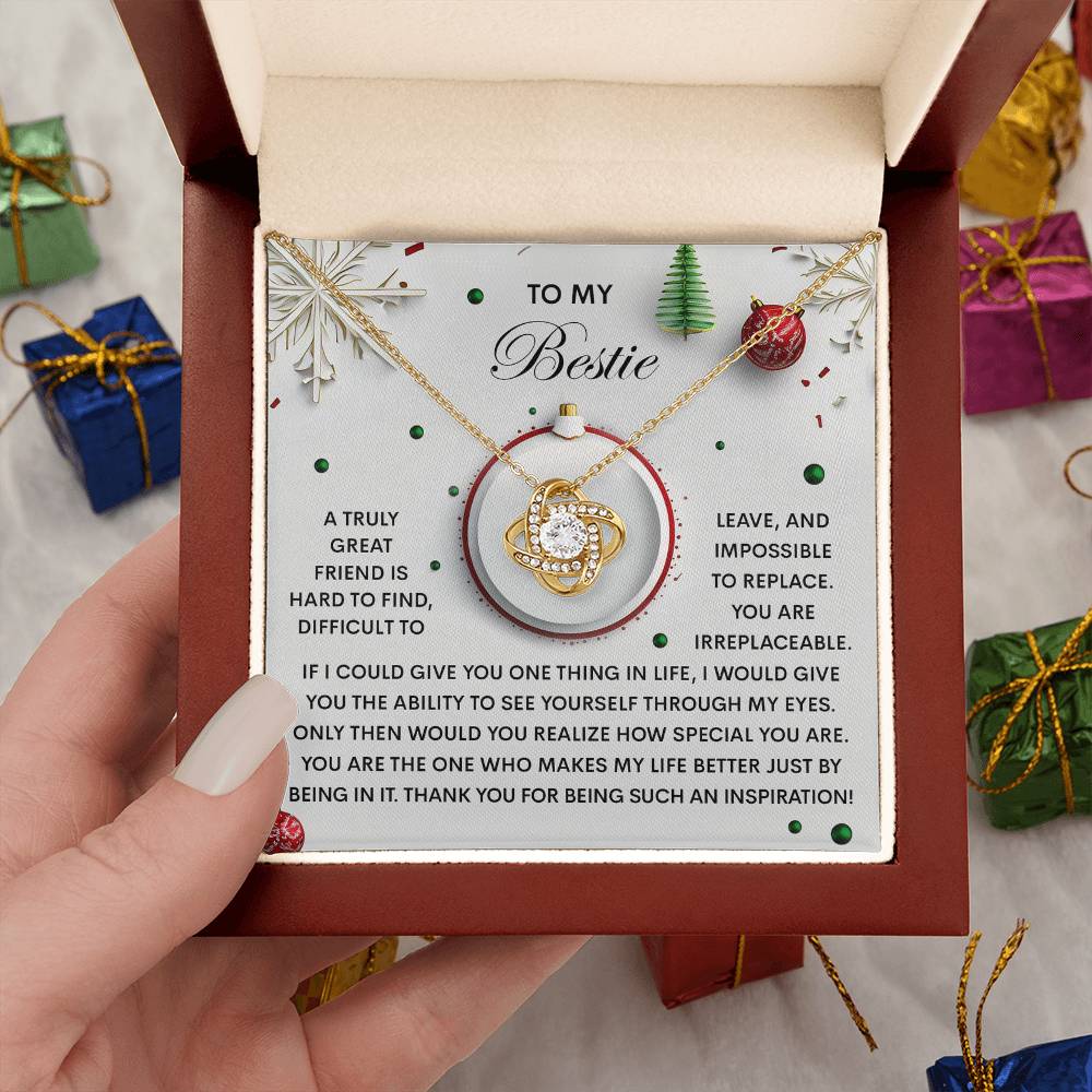 Gift for Bestie - The One - Love Knot Pendant Necklace - Mallard Moon Gift Shop