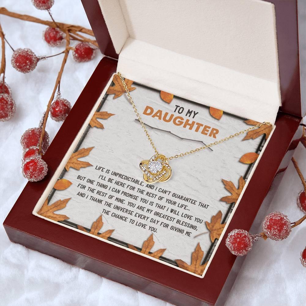 Daughter - My Greatest Blessing - Love Knot Pendant Necklace - Mallard Moon Gift Shop