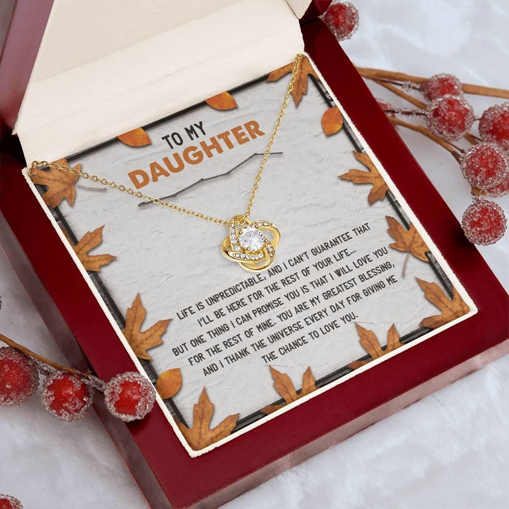 Daughter - My Greatest Blessing - Love Knot Pendant Necklace - Mallard Moon Gift Shop