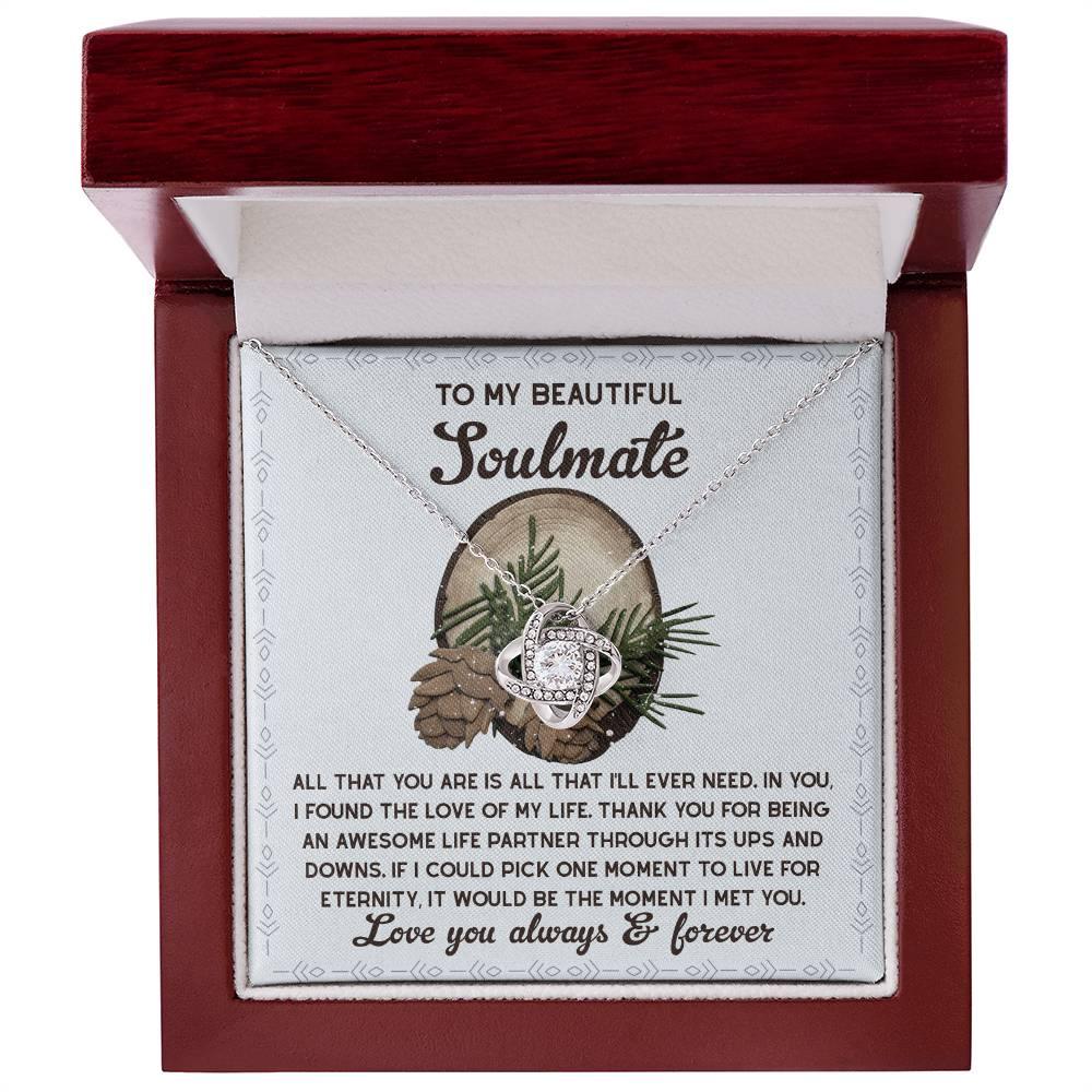 Gift for Soulmate - One Moment - Love Knot Pendant Necklace - Mallard Moon Gift Shop